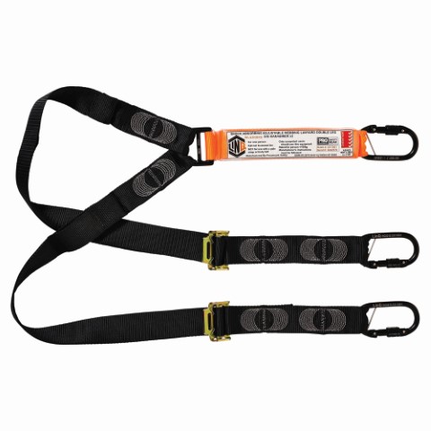 LINQ WEBBING LANYARD ADJ DBL LEG 3 X S.G KARABINER 2M 